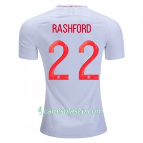 Camisolas de futebol Inglaterra Rashford 22 Equipamento Principal Copa do Mundo 2018 Manga Curta